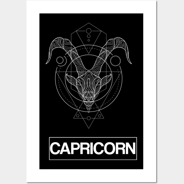 Capricorn Zodiac Constellation Wall Art by FungibleDesign